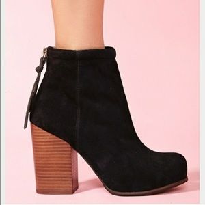 Jeffrey Campbell Rumble Black Suede Booties 10